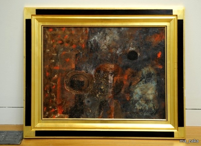 'Cabezas' by Rufino Tamayo. Пресс-показ латиноамериканского искусства в рамках аукциона Sotheby's в Нью-Йорке, 12 ноября 2010 года.