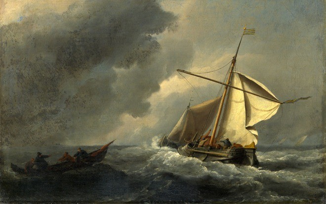 'Голландское судно в сильный ветер'.