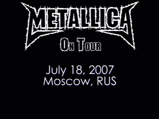 Metallica on tour video