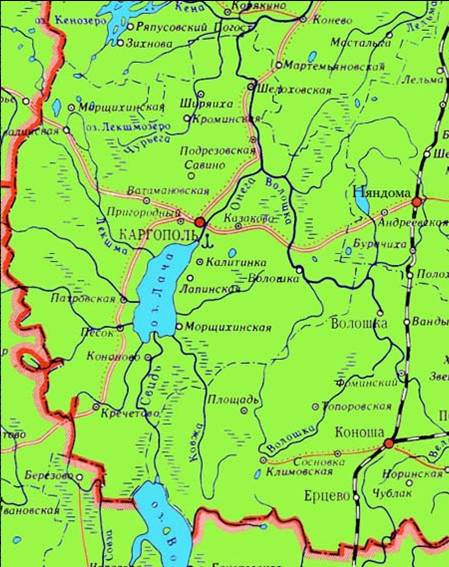 Карта онеги архангельской области