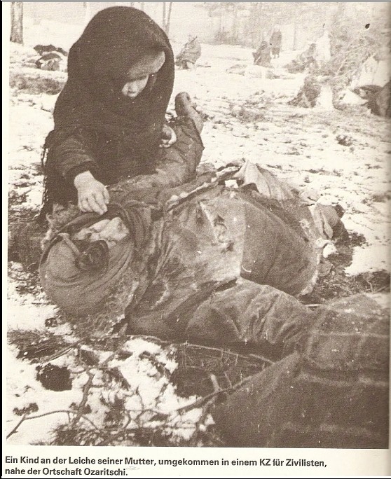 Soviet civilians Camp_ Child by his mother (558x684, 147Kb)