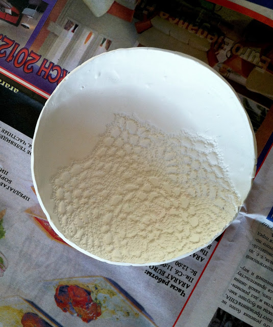 Чаша с кружевным оттиском из полимерной глины своими руками