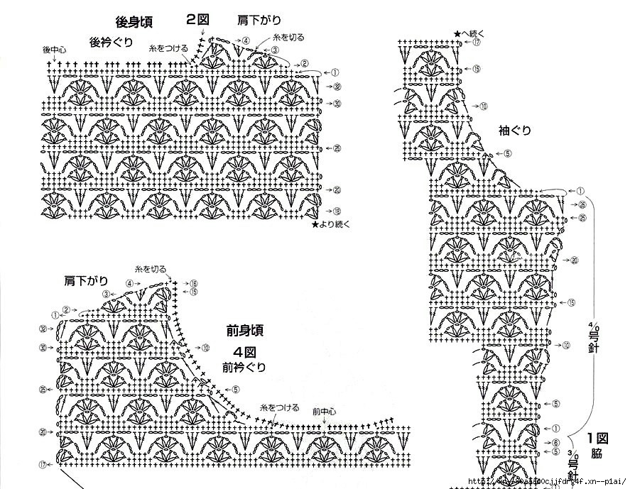 Вязание крючком японские модели схемы бесплатно