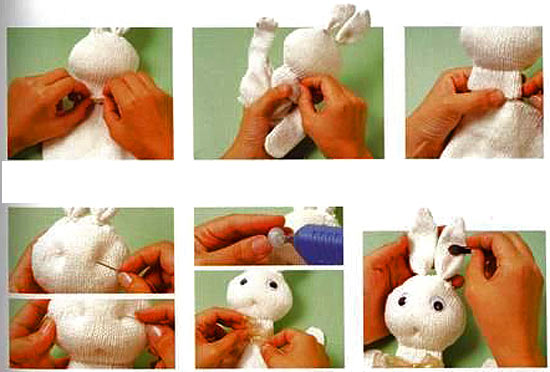 Как сделать куклу и игрушки из носков