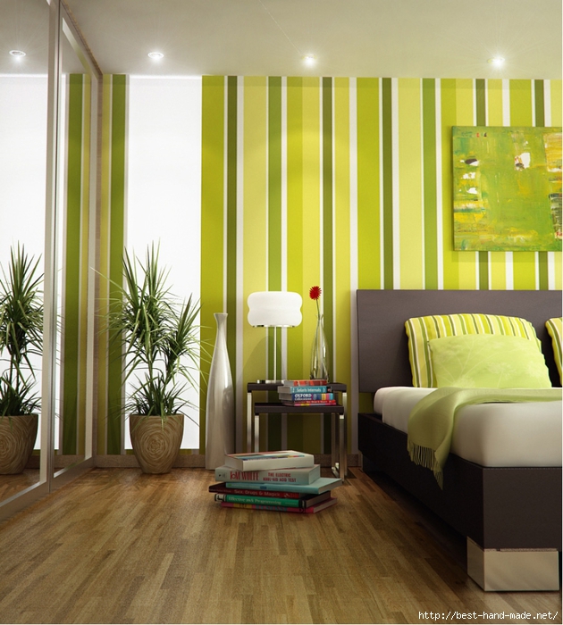 green-bold-striking-striped-wall-painting (630x700, 309Kb)