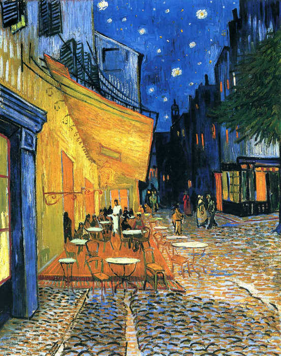 The Cafe Terrace on the Place de Forum in Arles at Night, 1888 (553x700, 99Kb)