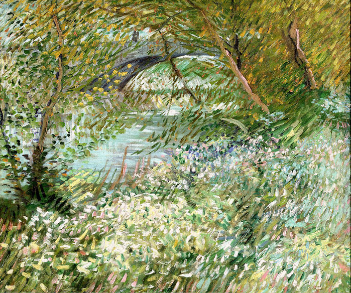 Banks of the Seine with the Pont de Clichy in the Spring, 1887 (700x584, 250Kb)