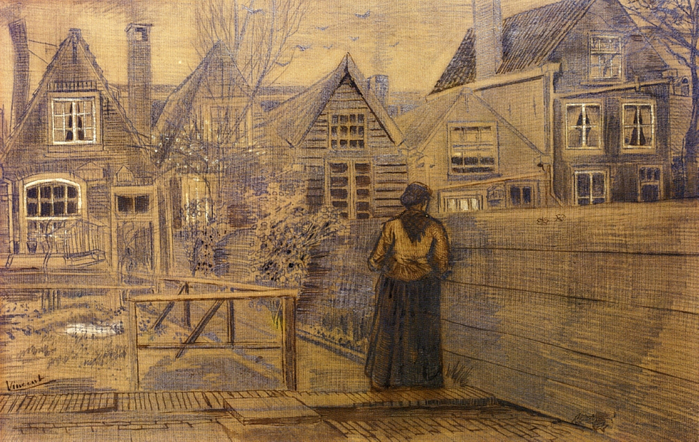 Sien's Mother's House Seen from the Backyard, 1882 (700x442, 473Kb)