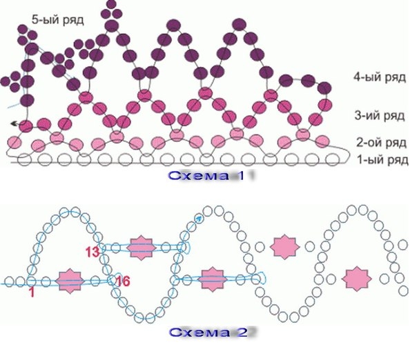 Парные украшения из бисера схемы