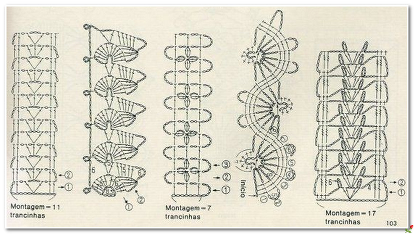 Лента крючком схемы