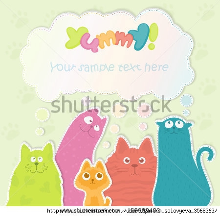 stock-vector-funny-greeting-promo-card-with-colorful-cats-paper-stylized-158989403 (450x440, 95Kb)