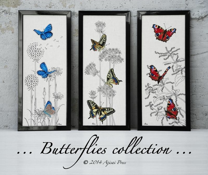 Ajisai Designs - Swallowtail Butterflies (700x589, 265Kb)