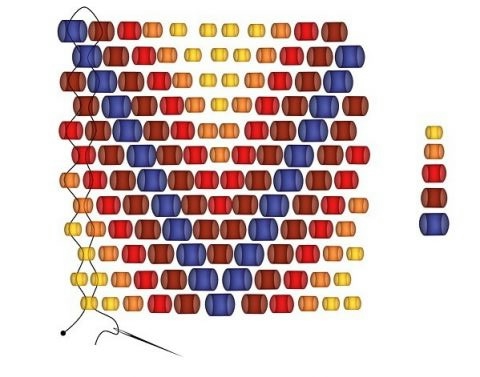 Браслет из бисера зигзаг схема