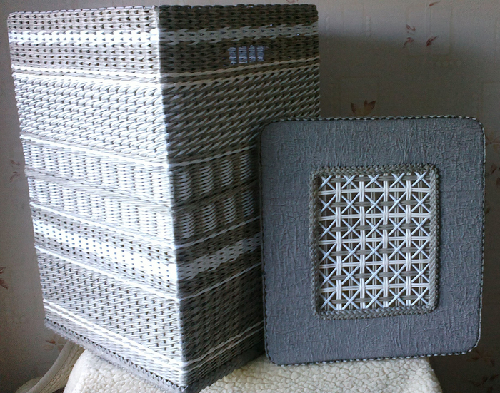 Мастер-класс по плетению из газет: Плетение квадратной (прямоугольной ) коробки