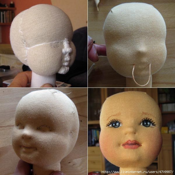 Как сделать пошагово куклу из капроновых колготок. Фото