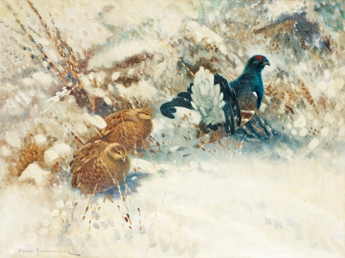 WINTER LANDSCAPE WITH BLACKCOCK AND HENS (700x524, 399Kb)