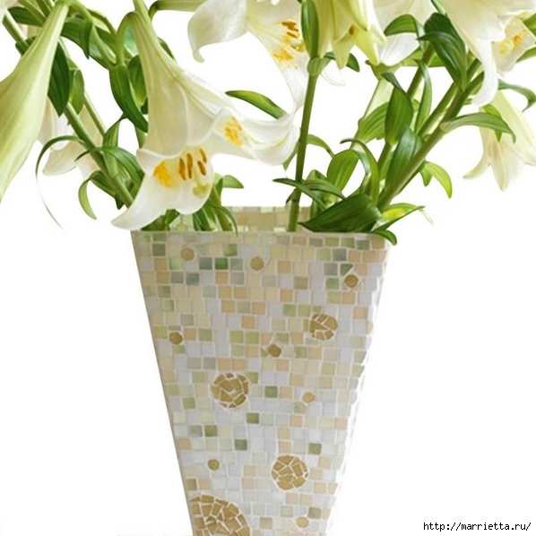 Декорирование стеклянной вазы мозаикой (1) (598x598, 143Kb)