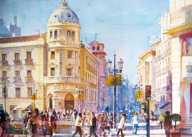 Geoffrey Wynne Watercolour Acuarela Puerta Real-1 (640x457, 305Kb)