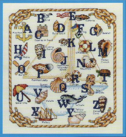 Bobbie G desings Nautical sampler (433x472, 292Kb)