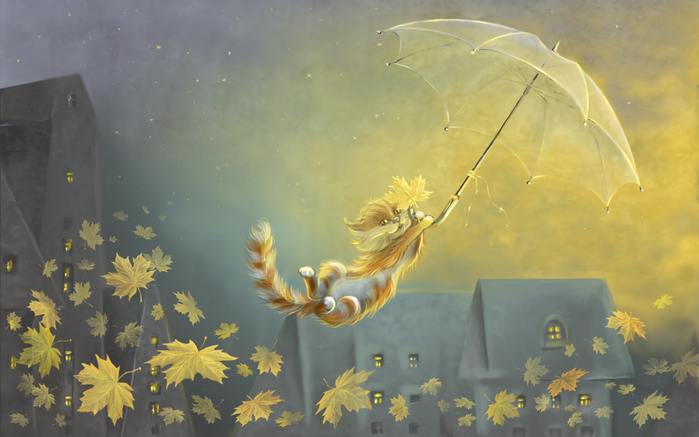 autumn fliying cat (700x437, 286Kb)