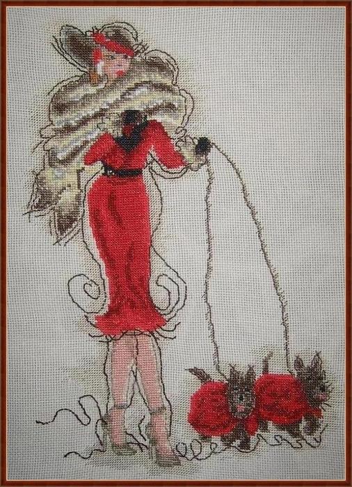 Схема для вышивания цв. А3 «Домашняя коллекция» ДК «Дама с собачкой»