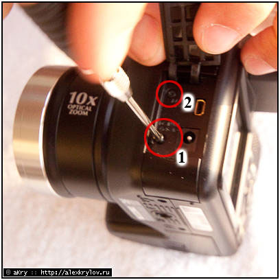 Fujifilm Finepix S700 disassembly and IR conversion — step 1