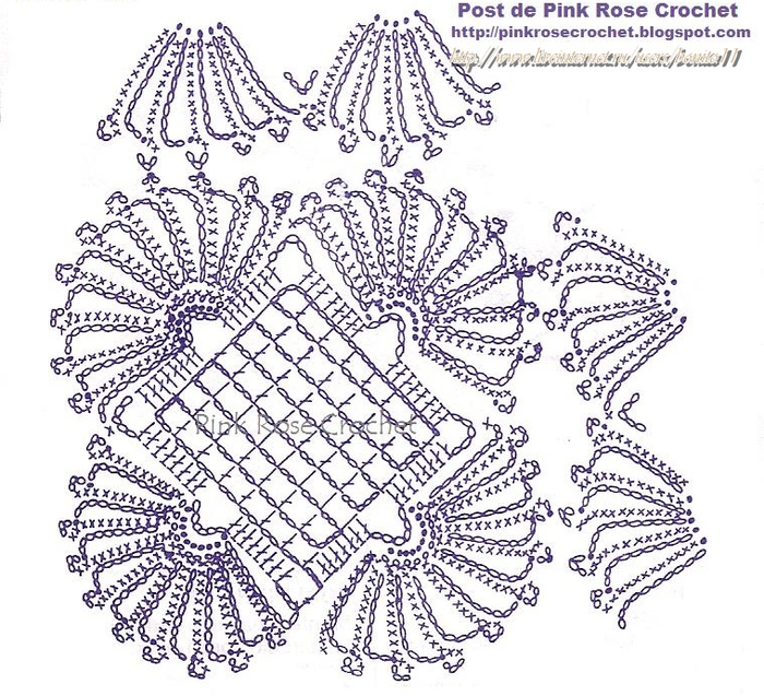 Centrinho Square Croche Gr - PRose Crochet (700x637, 494Kb)