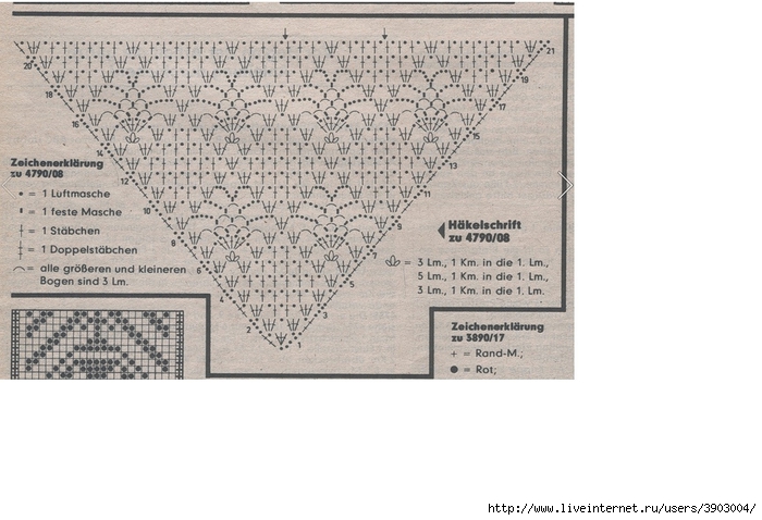 шаль крючком схема (700x478, 203Kb)