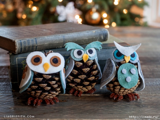 Felt_Ornaments_Pinecone_Owls (560x420, 211Kb)