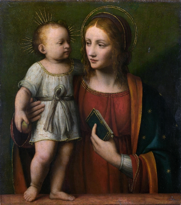 Workshop of Bernardino Luini. Madonna with Child (early 16th century) (London, Nat. Gallery) (616x700, 333Kb)