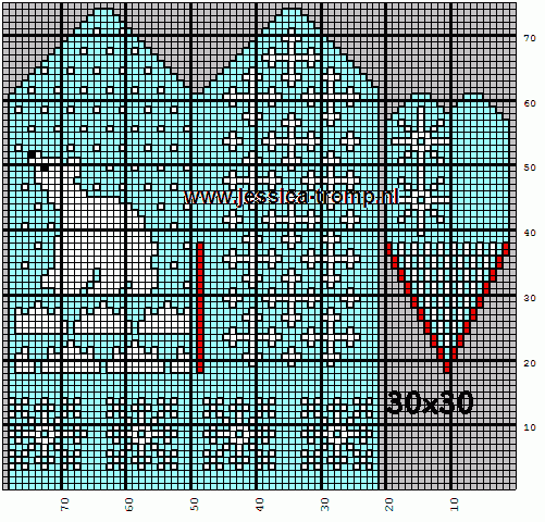 30x30 mittens wanten (501x480, 4Kb)