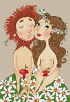  Адам и Ева брюнетка (438x638, 368Kb)