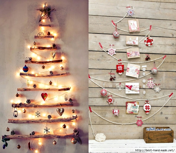 Christmas tree lights, christmas decorating ideas, string Christmas tree  (700x607, 354Kb)