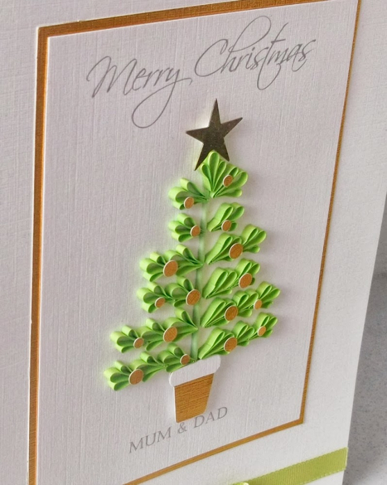 Paper quilling Christmas card (557x700, 323Kb)