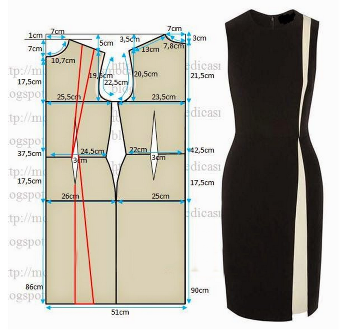 Как найти выкройку к платью