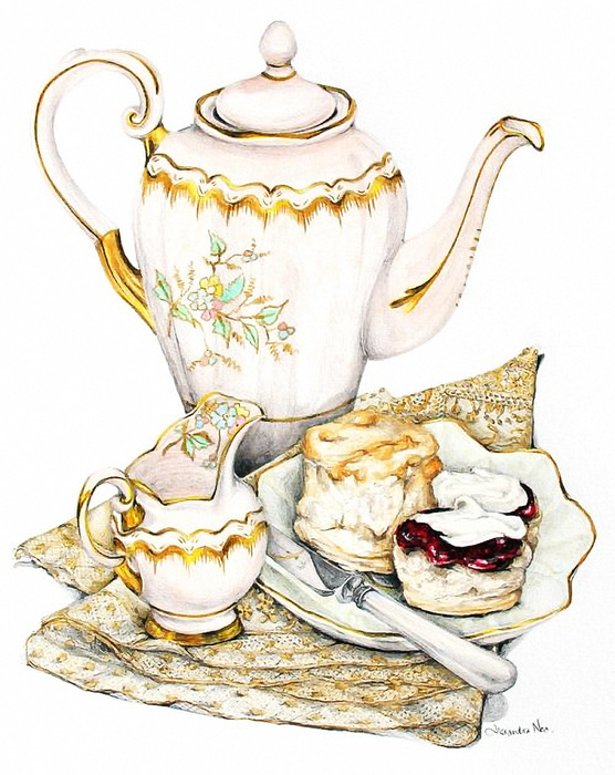 Картинки рисованные чаепитие