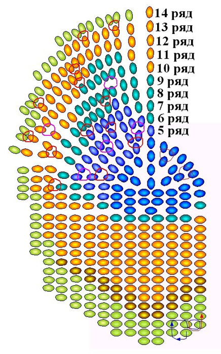 Пазл из бисера схема