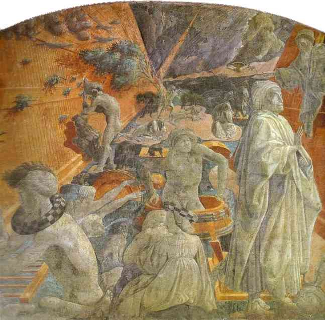 The Deluge. Detail. c. 1939-40. Fresco transferred to canvas. Santa Maria Novella (647x637, 274Kb)