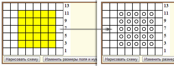 Столбик в строку 4. Таблицы для составления схем для вязания спицами. Сотенный квадрат столбик и строка.