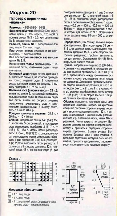 Вязание воротника шалька спицами схема и описание