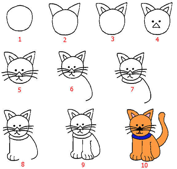 Как создать очаровательного котика с помощью фломастеров для вашего скетчбука