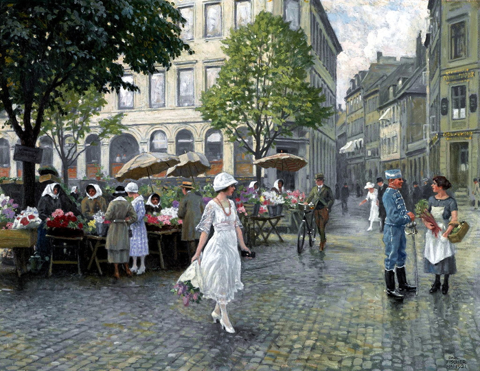 Городские прогулки в живописи Paul Gustave Fischer