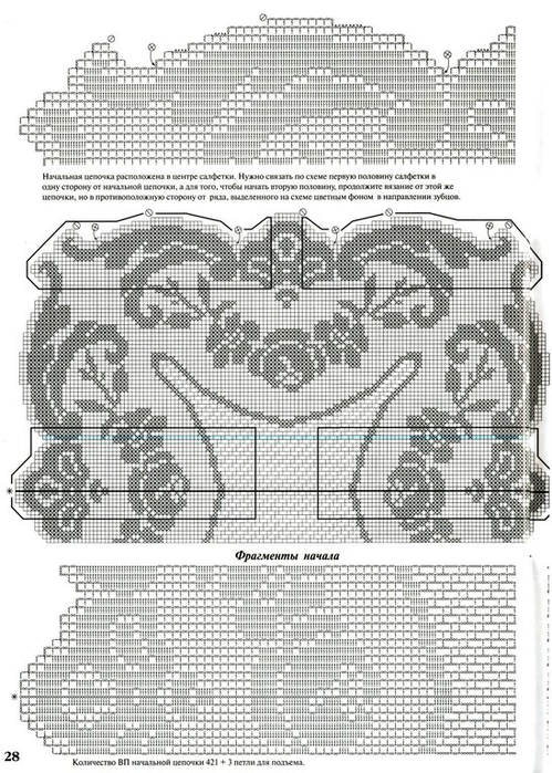Салфетки филейные крючком схемы красивые на русском