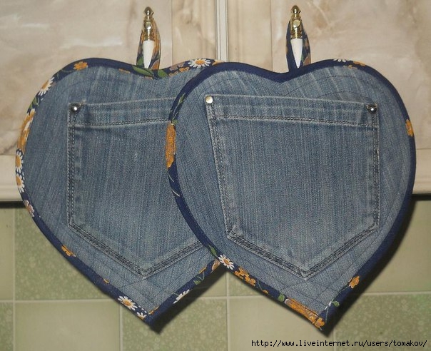 Прихватки из старых джинс: мастер-класс