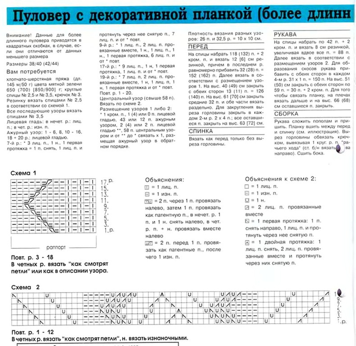 Объяснение схем вязания крючком