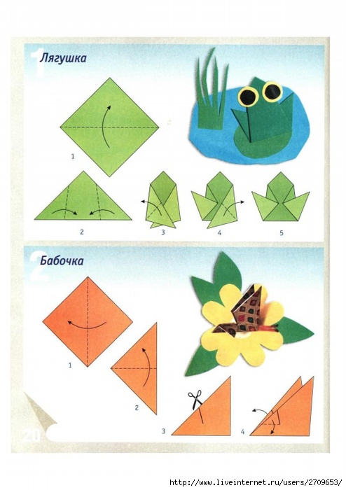 Примерные конспекты занятий по оригами