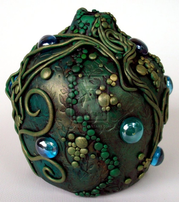 polymer_clay_green_vine_vase_by_mandarinmoon-d22ye3p (617x700, 420Kb)