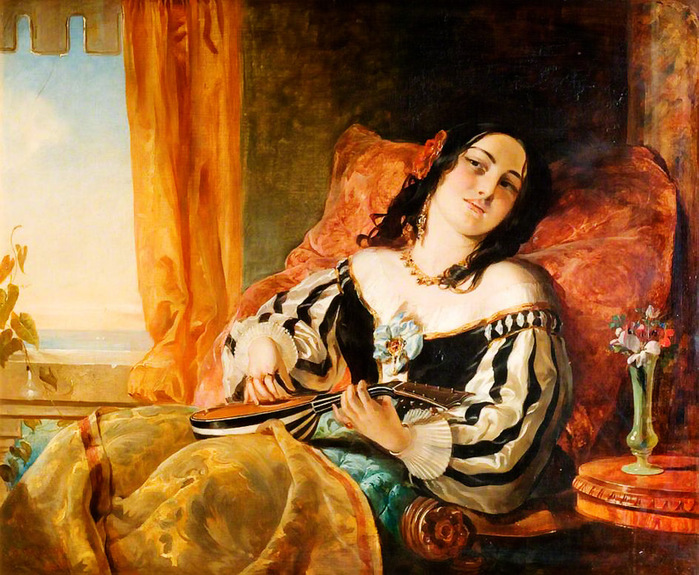 A-Lady-Playing-the-MandolinA-Lady-Playing-the-Mandolin699 (700x575, 194Kb)