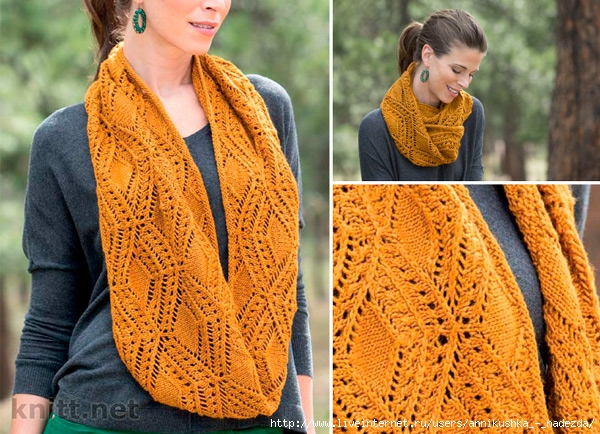 31 женский шарф спицами — схемы с описанием