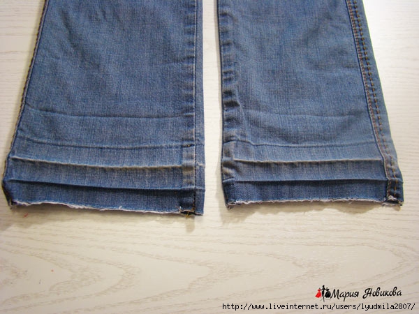 Как правильно заузить джинсы и сделать их модными